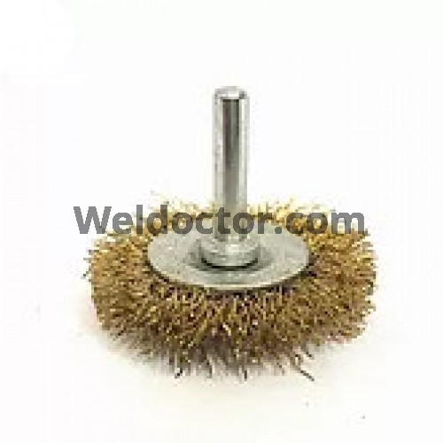 Crimped Wheel Brush with Shank 1/4" x 2"